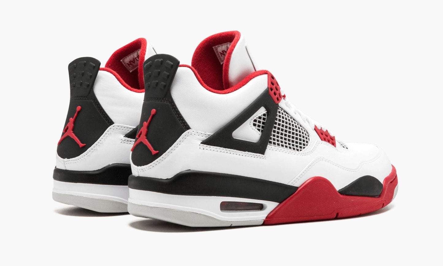 Air Jordan 4 Retro Fire Red Sneakers - Collaboration Release