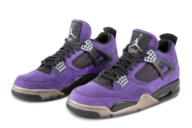 Air Jordan 4 Retro TraviScots Purple CI1184 Sneakers - Limited Edition