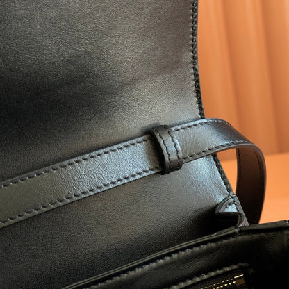 Gucci 2026 Siena Bag 25.5cm Black Gold Leather 277145