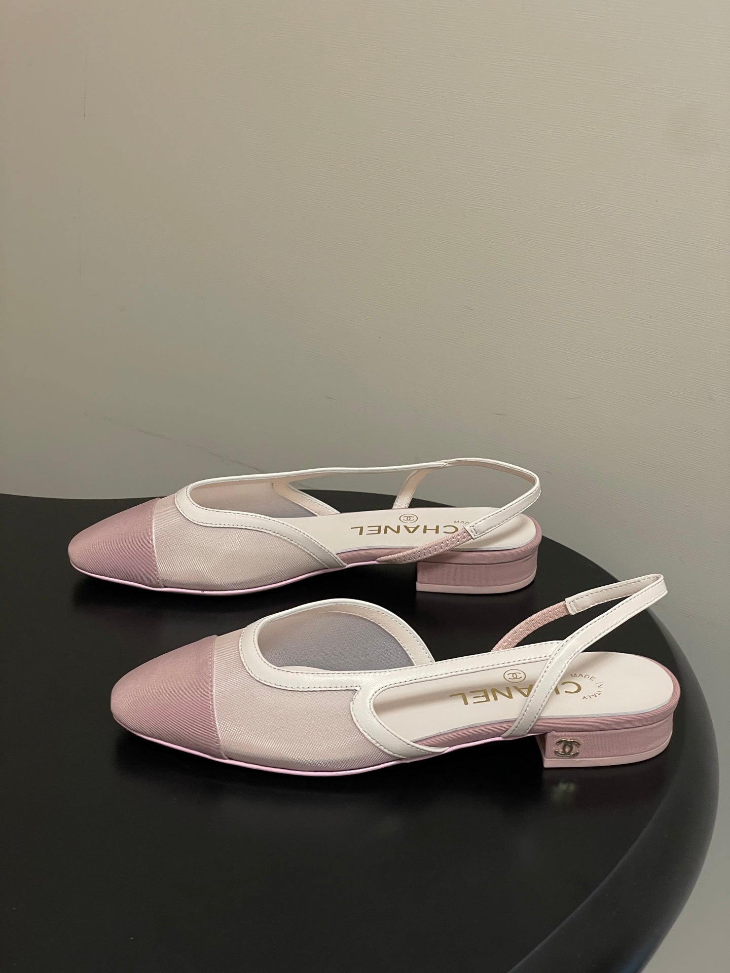 CC 26s Slingback  Light Pink Mesh Fabric Sheepskin 649447