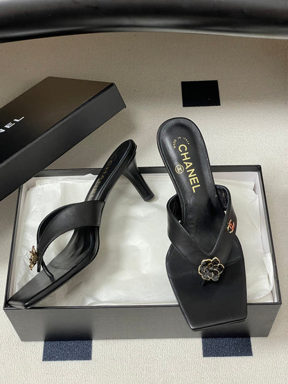 Chanel 2026 Square Toe Slingback Sandals Cowhide Sheepskin 834729