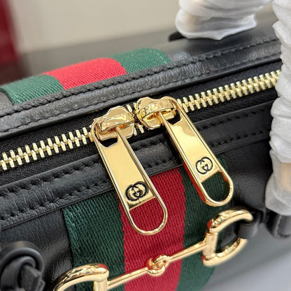 Gucci 2026 Borsetto Boston Bag Black Leather
