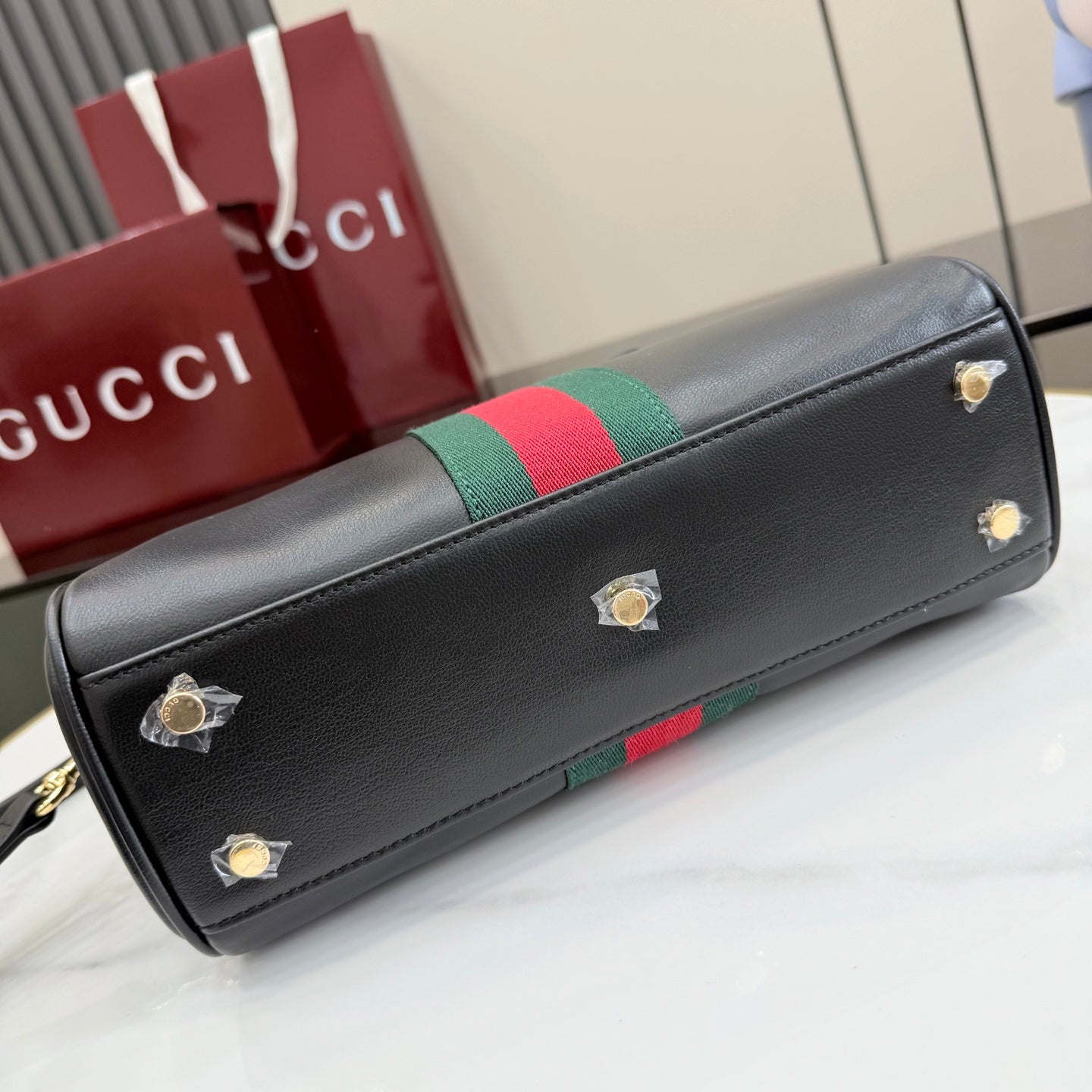 Gucci 2026 Borsetto Boston Bag Black Leather