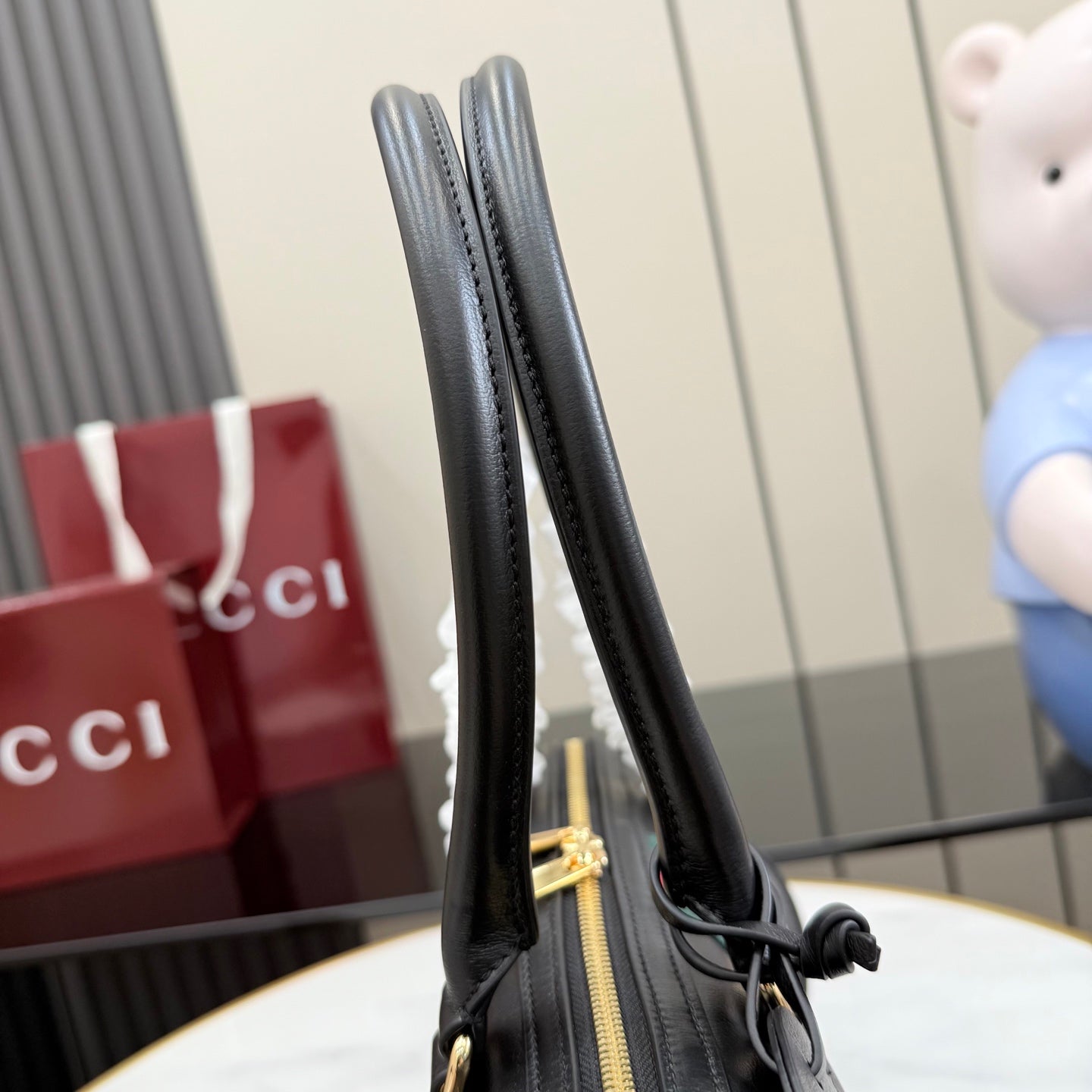 Gucci 2026 Borsetto Boston Bag Black Leather