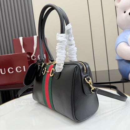 Gucci 2026 Borsetto Boston Bag Black Leather