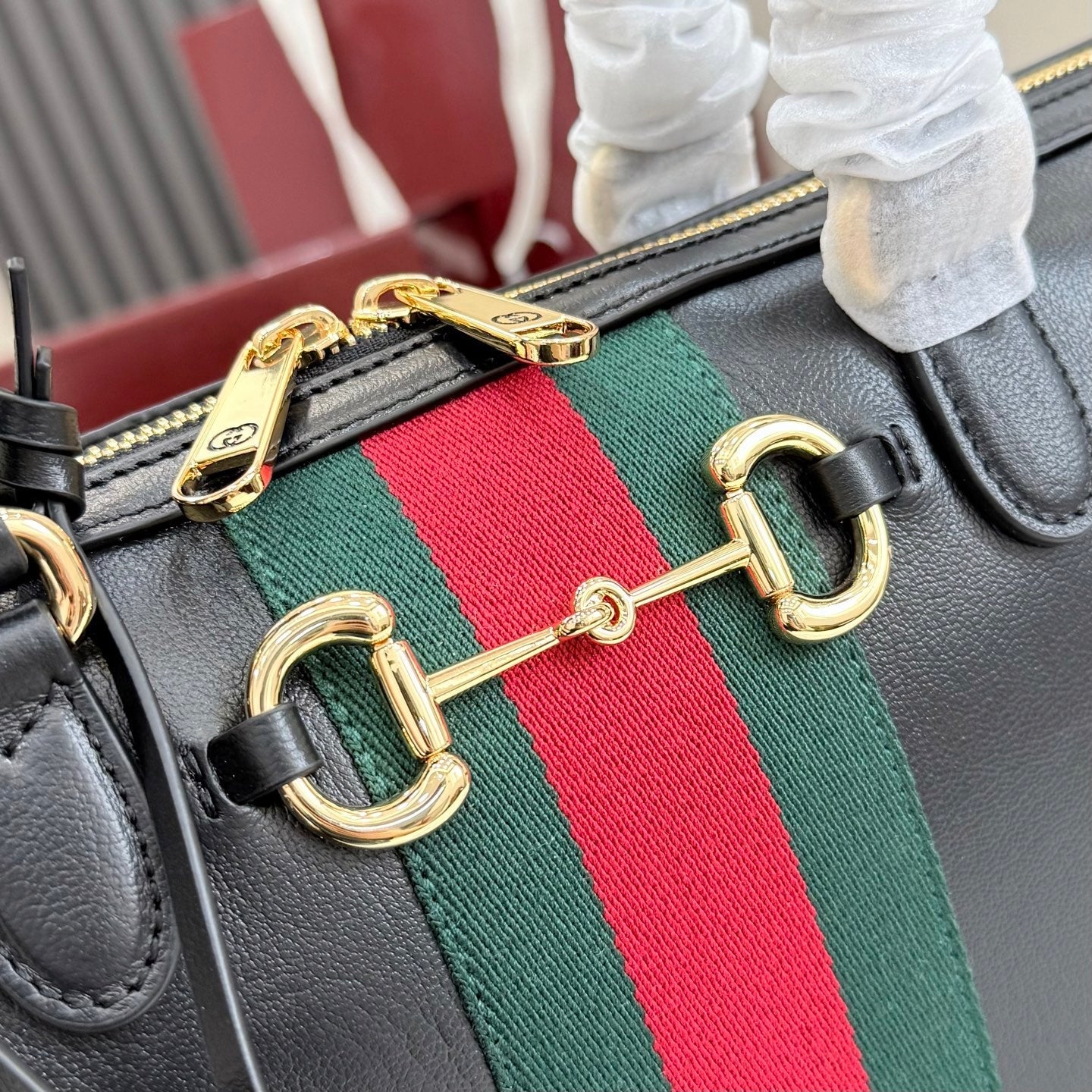 Gucci 2026 Borsetto Boston Bag Black Leather